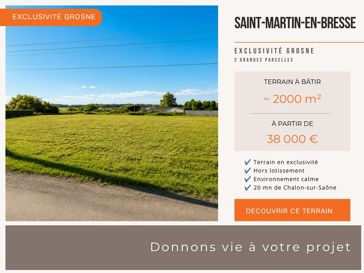 Terrains à bâtir à Saint-Martin-en-Bresse (71)