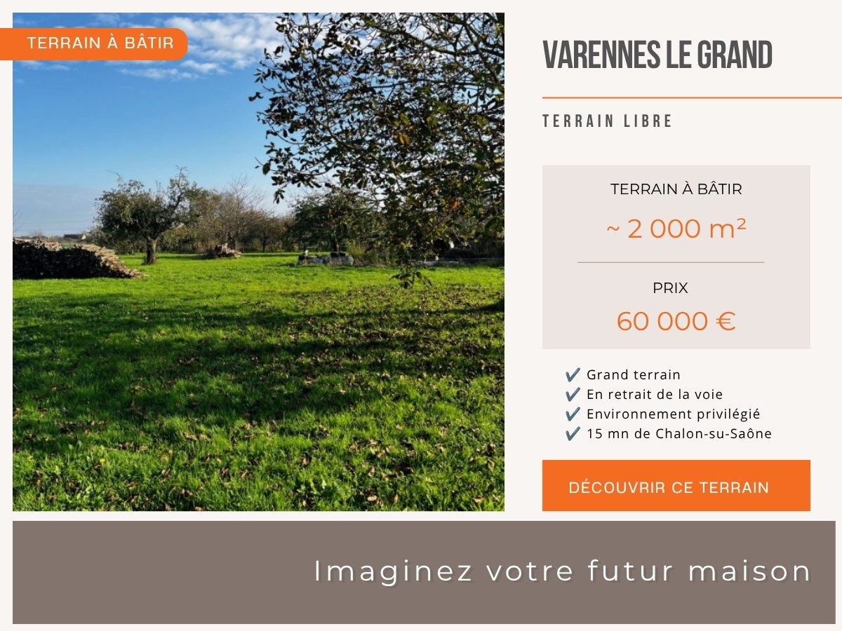 Terrain à bâtir à Varennes-le-Grand