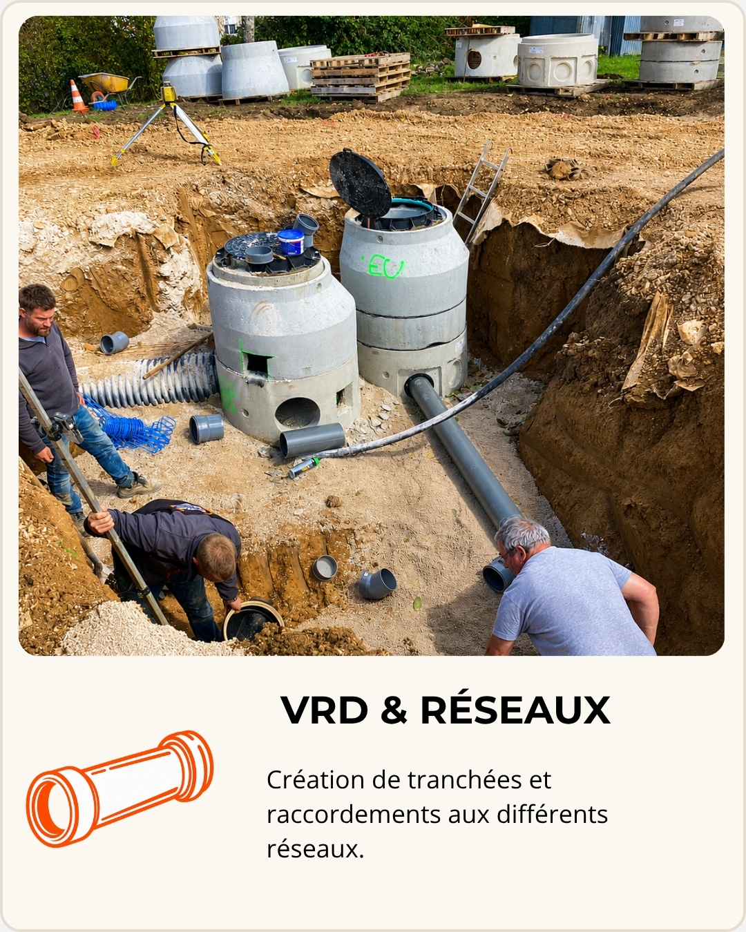 Travaux de VRD et pose de réseaux d’assainissement par Grosne Entreprise