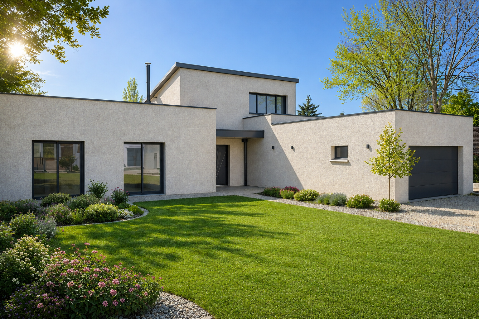 Maison individuelle contemporaine réalisée par Grosne Construction