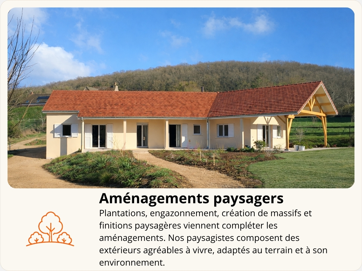 Aménagement paysager et création des abords d’une maison
