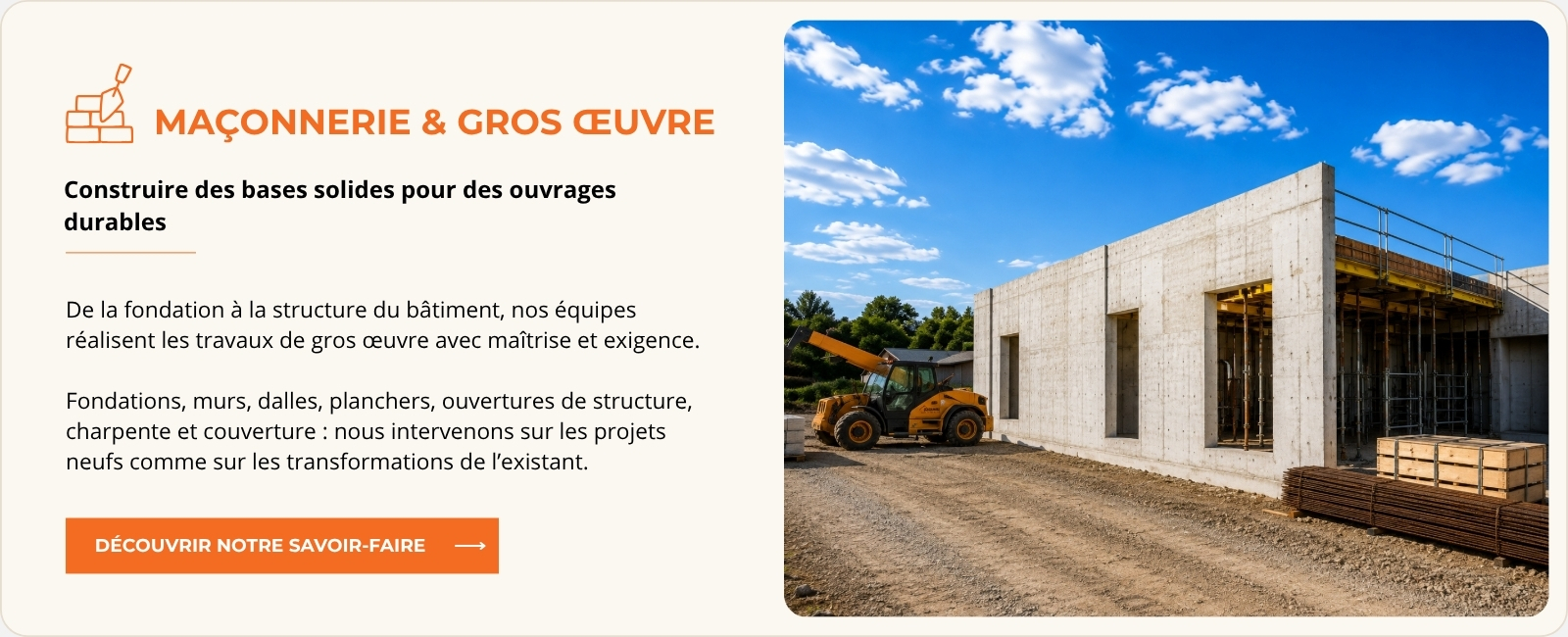 Chantier de maçonnerie et gros œuvre réalisé par Grosne Entreprise