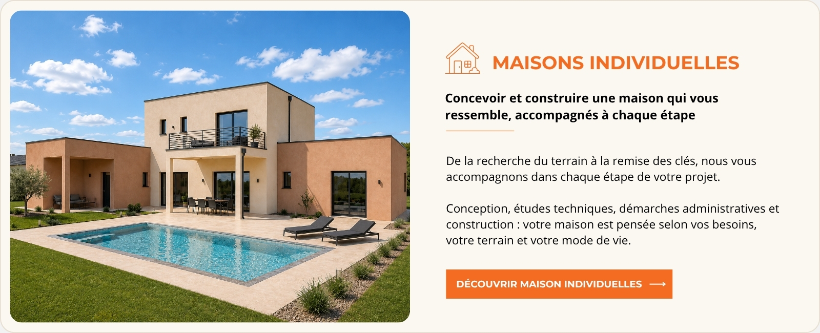 Maison individuelle contemporaine réalisée par Grosne Construction