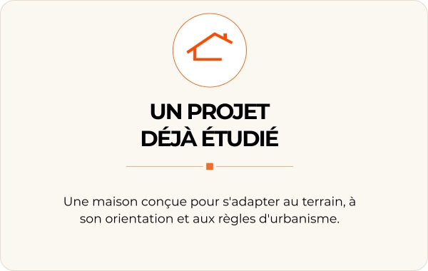 Projet de maison conçu par le bureau d’études Grosne Construction et adapté au terrain.